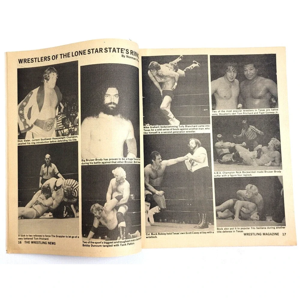 THE RING'S WRESTLING - JUNE-JULY 1982 -  JUNKYARD DOG / TITO SANTANA / STRONGBOW